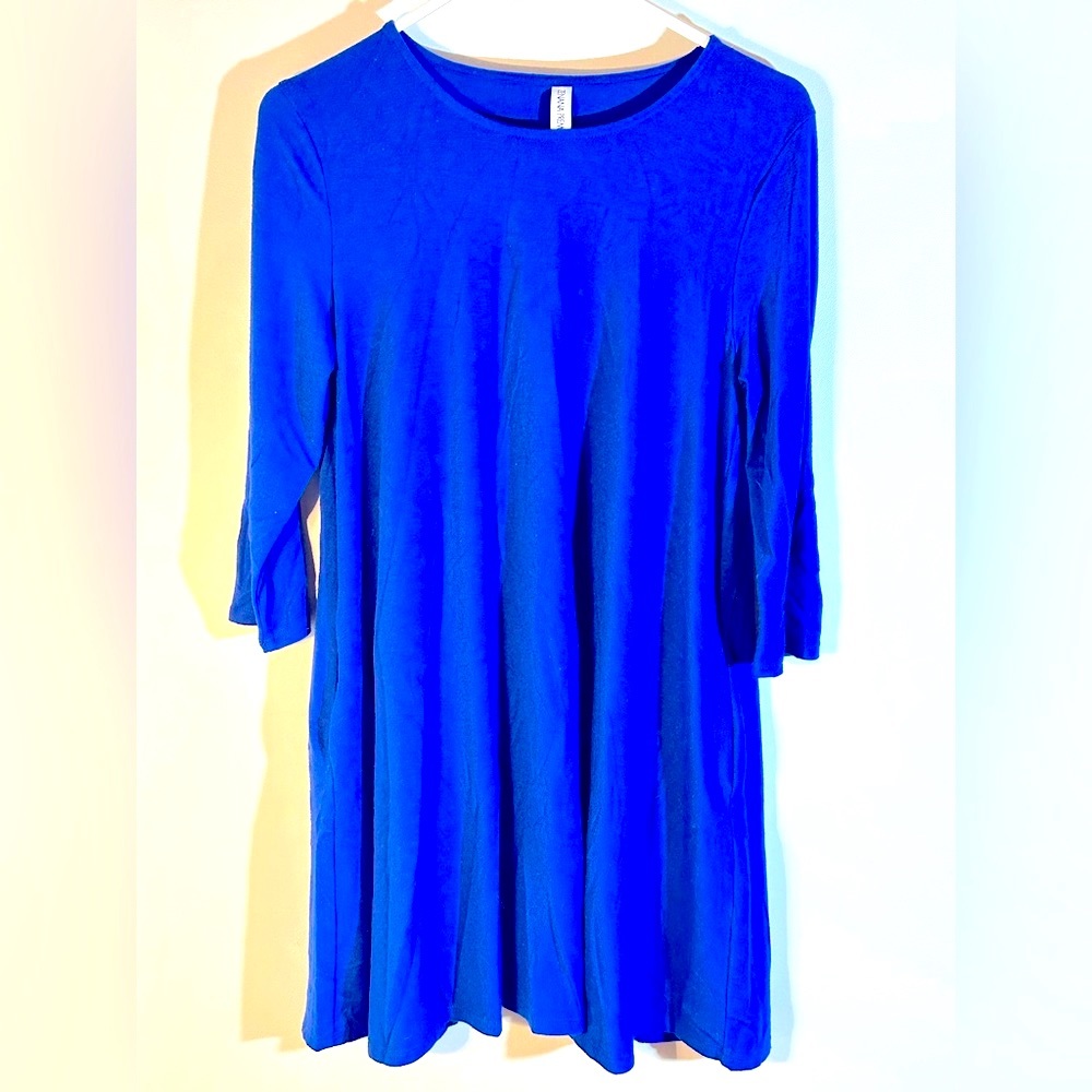 NWOT ZENANA PREMIUM ROYAL BLUE TUNIC DRESS